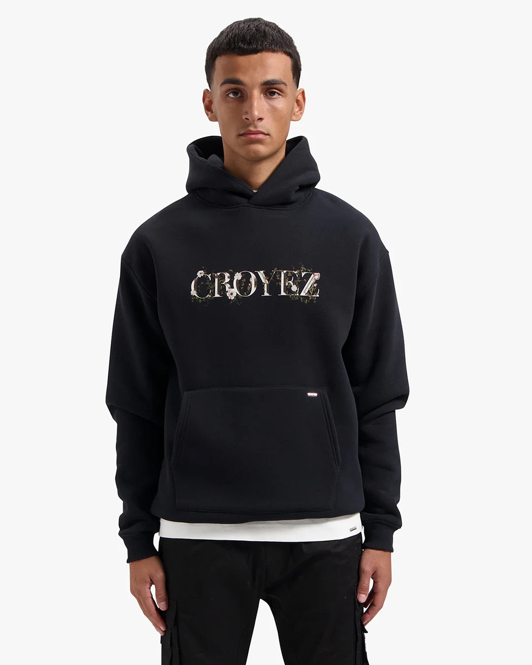 CROYEZ | CHROME FLOWER HOODIE - VINTAGE BLACK