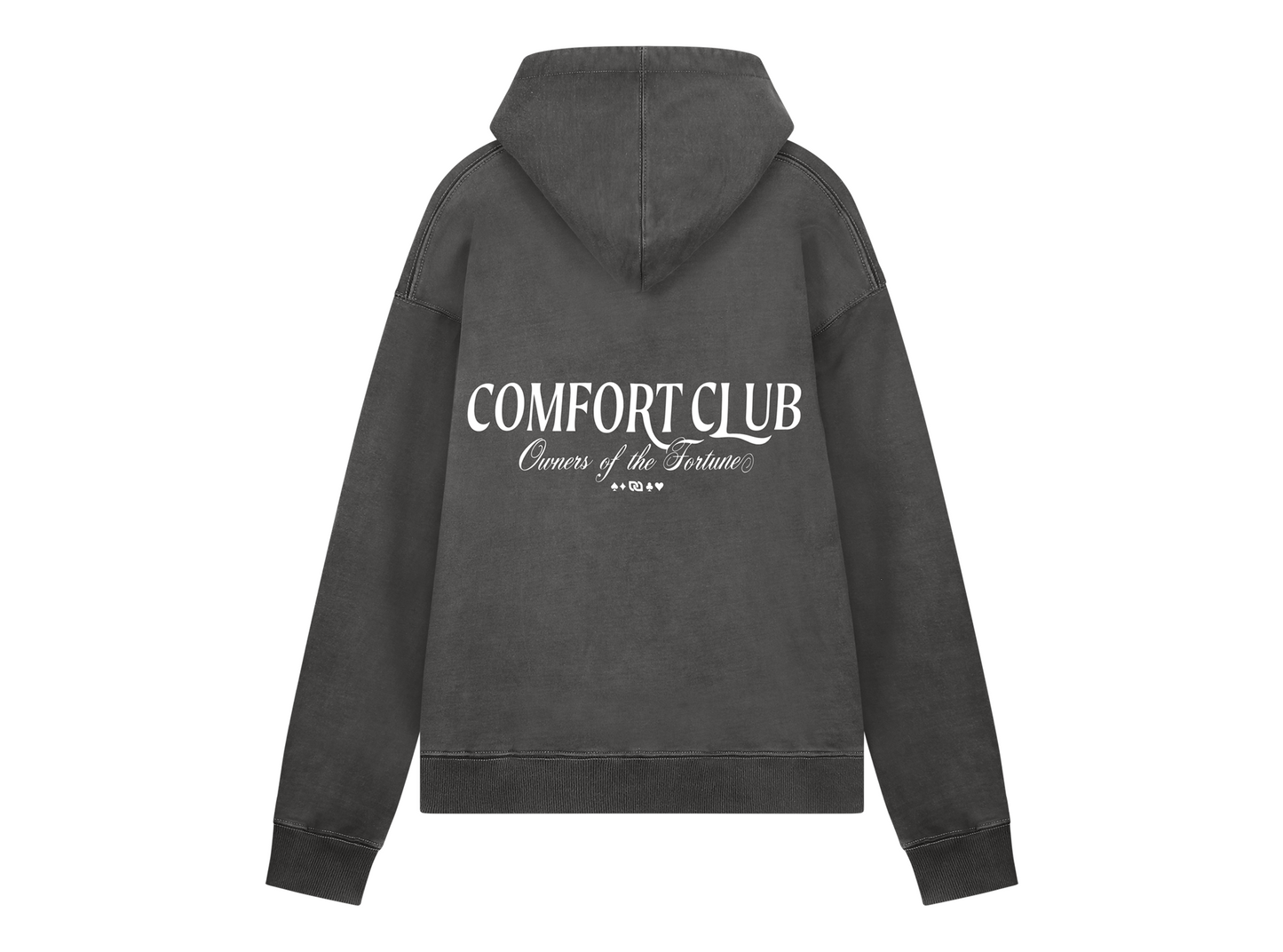 COMFORT CLUB | OWNERS OF FORTUNE HOODIE - BLACK