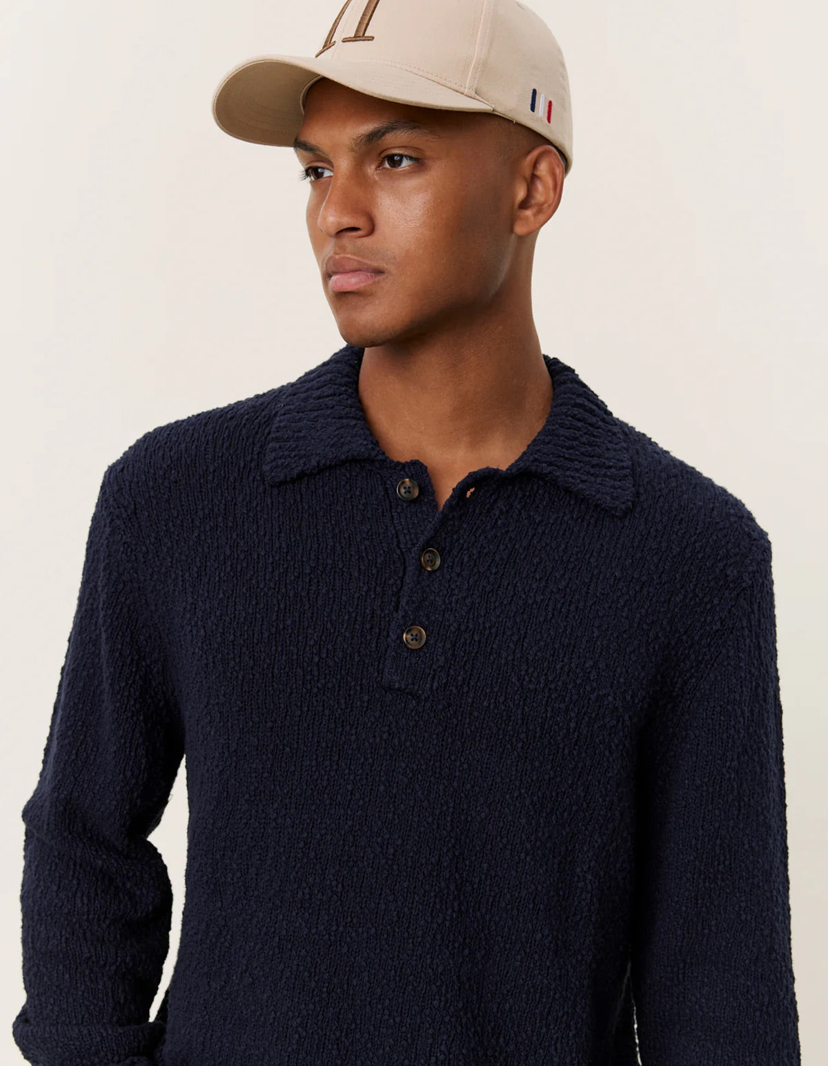 LES DEUX | ERROLCOTTON RUGBY KNIT - NAVY