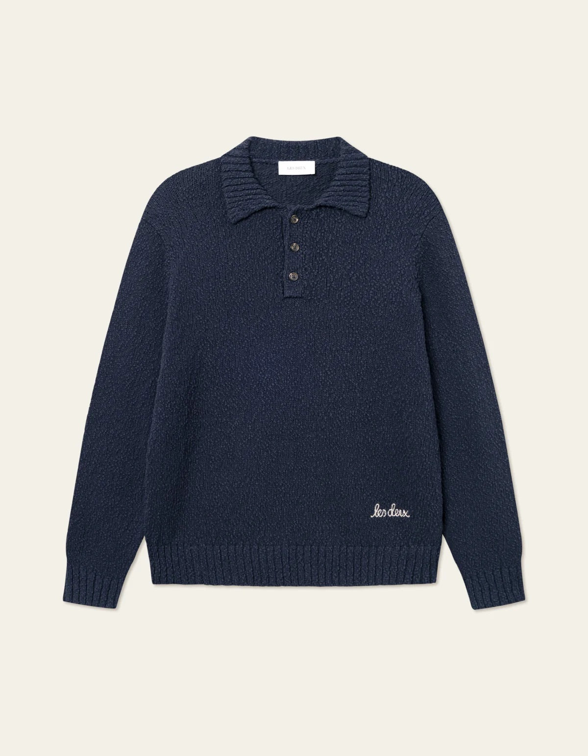 LES DEUX | ERROLCOTTON RUGBY KNIT - NAVY