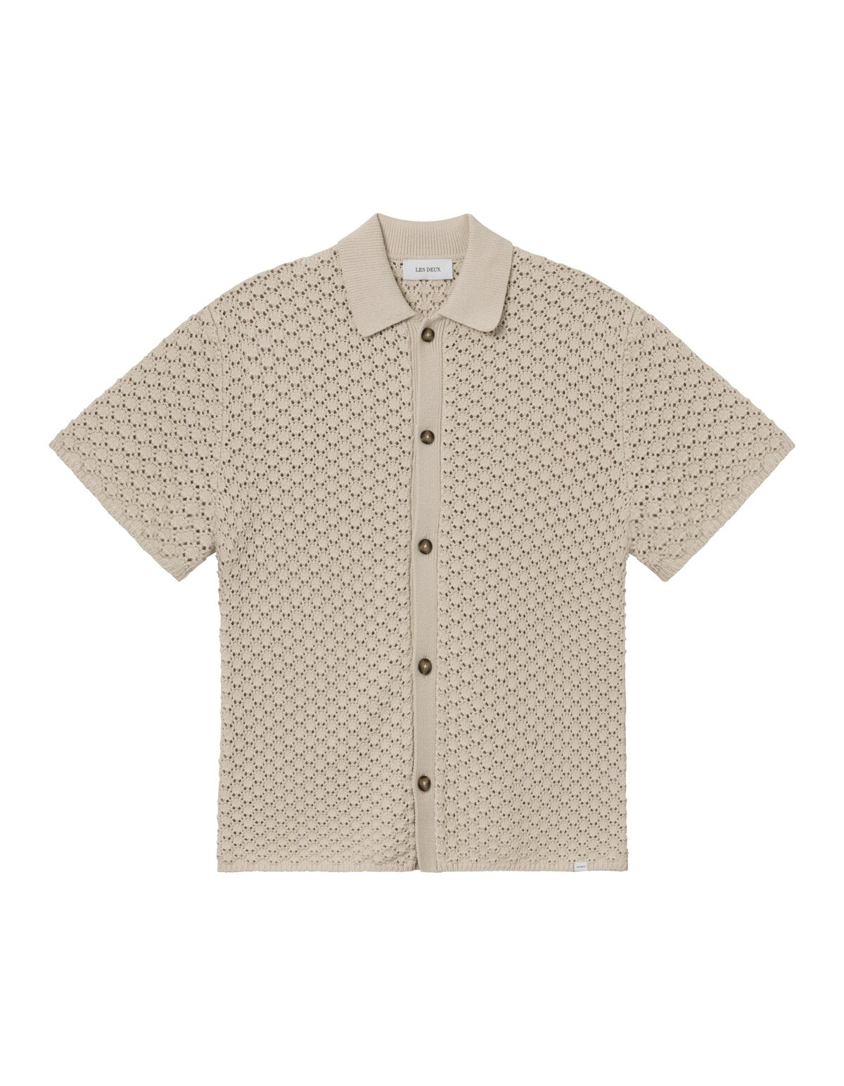 LES DEUX | GIDEON KNIT SHIRT - SAND