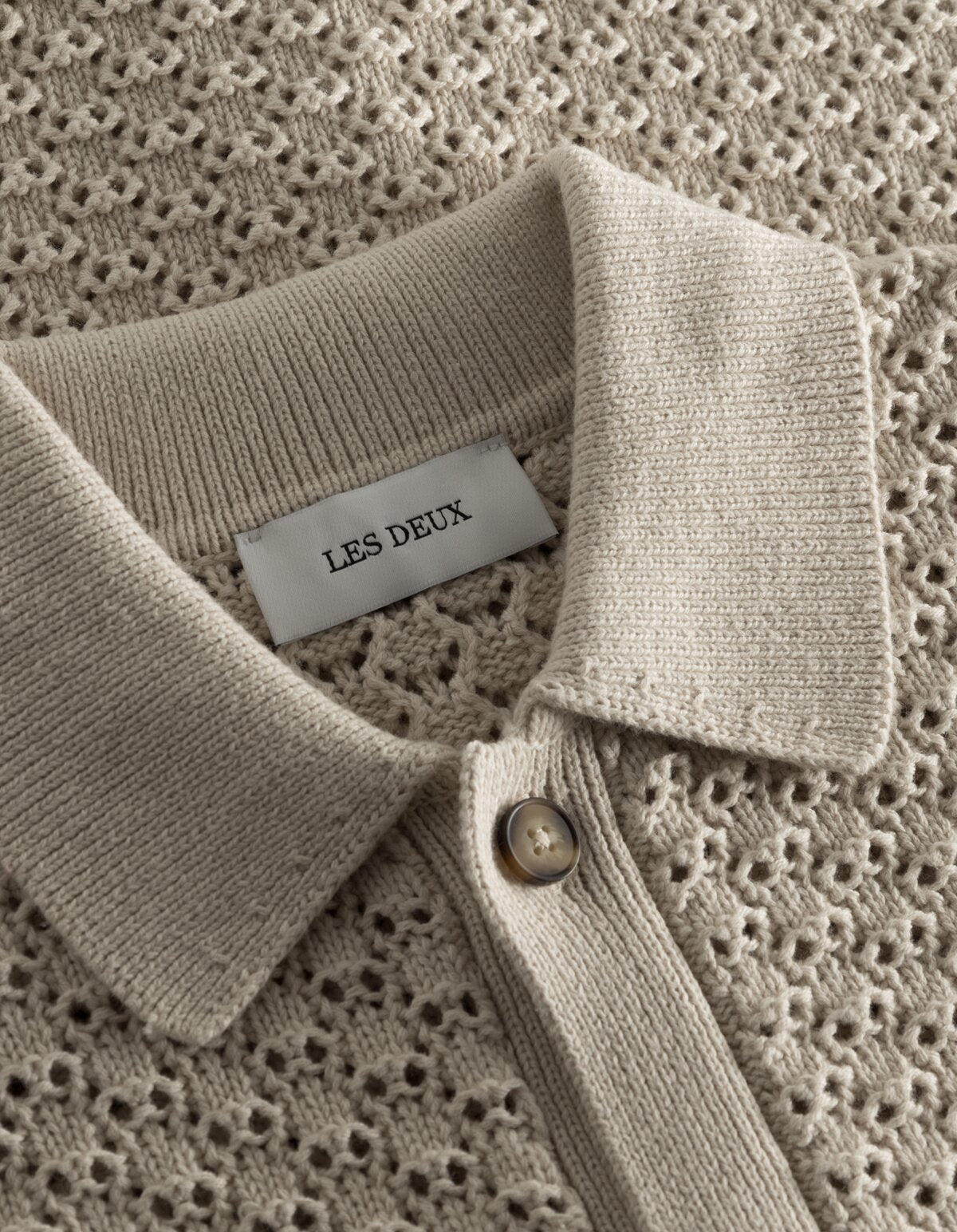 LES DEUX | GIDEON KNIT SHIRT - SAND