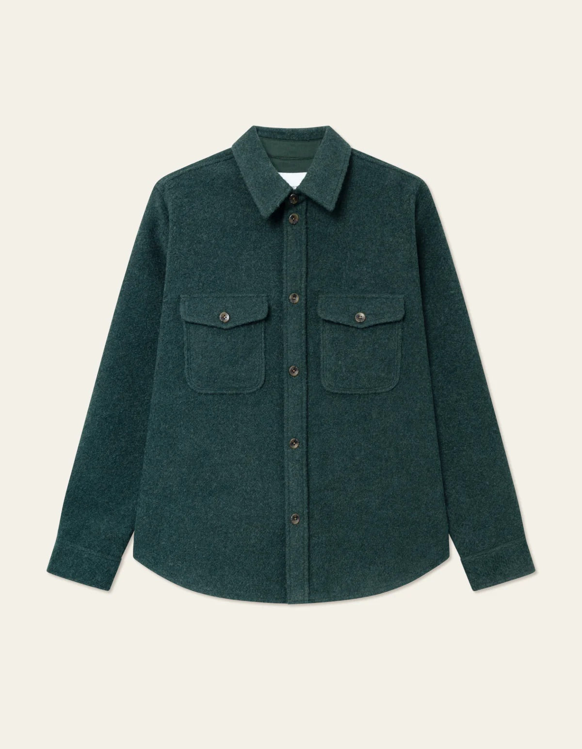 LES DEUX | LENNON BOUCLE OVERSHIRT - PINE GREEN