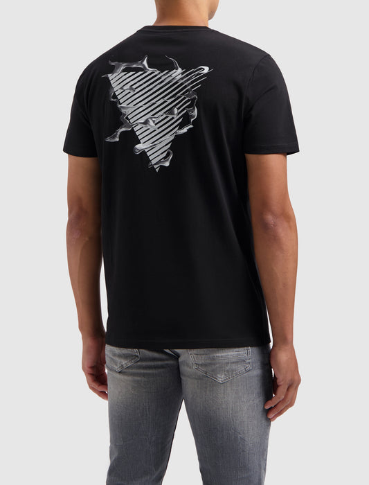 PURE PATH | Liquid Metal Logo T-Shirt - Black