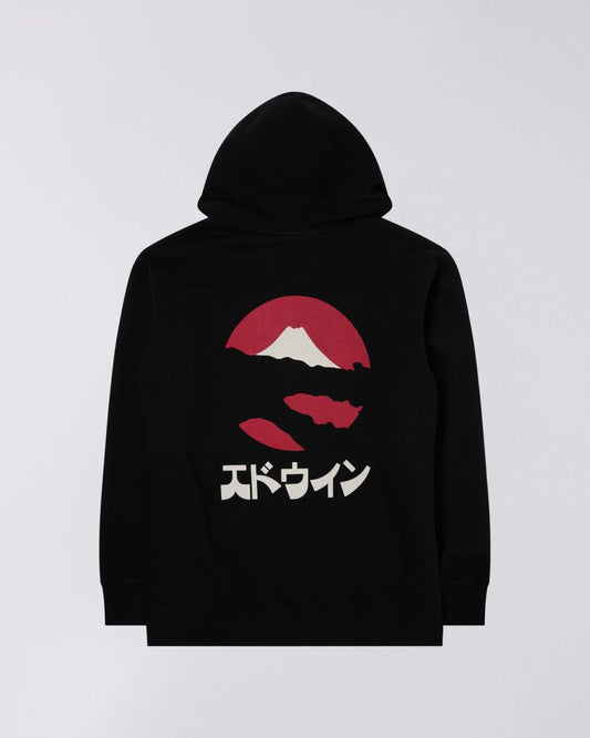 EDWIN | KAMIFUJI HOODIE - BLACK